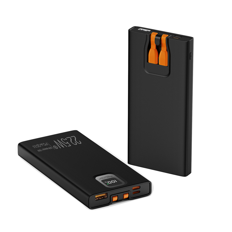 Portable 10000mAh Backup Power Station Builted in 2 Cable